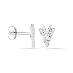 Histoire D'Or Boucles D'oreilles Puces Guenolee Argent Blanc Oxyde De Zirconium -Boucles d'oreilles pendantes Soldes Boutique FAOFBZW12N view1