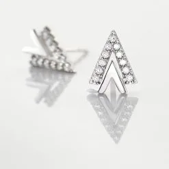 Histoire D'Or Boucles D'oreilles Puces Guenolee Argent Blanc Oxyde De Zirconium -Boucles d'oreilles pendantes Soldes Boutique FAOFBZW12N view2