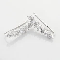 Histoire D'Or Boucles D'oreilles Pendantes Sarida Argent Blanc Oxyde De Zirconium -Boucles d'oreilles pendantes Soldes Boutique FAOFBZW15M view2