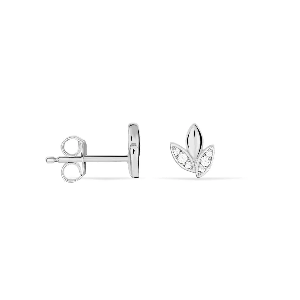 Histoire D'Or Boucles D'oreilles Puces Tihana Argent Blanc Oxyde De Zirconium 2 Histoire D'Or Boucles D'oreilles Puces Tihana Argent Blanc Oxyde De Zirconium – Image 2