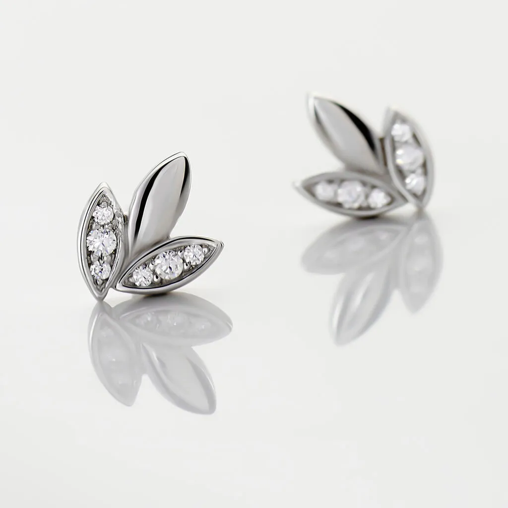 Histoire D'Or Boucles D'oreilles Puces Tihana Argent Blanc Oxyde De Zirconium 3 Histoire D'Or Boucles D'oreilles Puces Tihana Argent Blanc Oxyde De Zirconium – Image 3