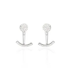Histoire D'Or Bijoux D'oreilles Phybie Argent Blanc Oxyde De Zirconium