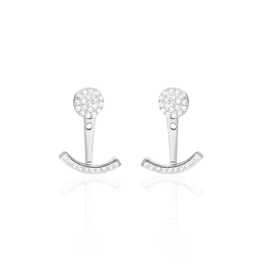 Histoire D'Or Bijoux D'oreilles Phybie Argent Blanc Oxyde De Zirconium 1 Histoire D'Or Bijoux D'oreilles Phybie Argent Blanc Oxyde De Zirconium