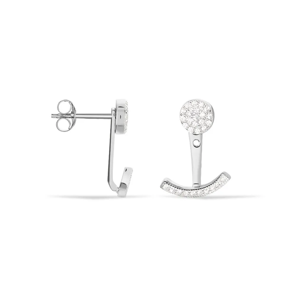Histoire D'Or Bijoux D'oreilles Phybie Argent Blanc Oxyde De Zirconium 2 Histoire D'Or Bijoux D'oreilles Phybie Argent Blanc Oxyde De Zirconium – Image 2