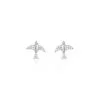 Histoire D'Or Boucles D'oreilles Puces Axella Argent Blanc Oxyde De Zirconium