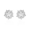 Histoire D'Or Boucles D'oreilles Puces Iona Argent Blanc Oxyde De Zirconium