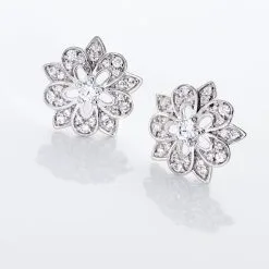 Histoire D'Or Boucles D'oreilles Puces Iona Argent Blanc Oxyde De Zirconium -Boucles d'oreilles pendantes Soldes Boutique FAOFBZW1M8 view2