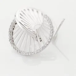 Histoire D'Or Créoles Feliz Rondes Argent Blanc Oxyde De Zirconium -Boucles d'oreilles pendantes Soldes Boutique FAOFBZW1M9 view2