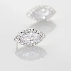 Histoire D'Or Boucles D'oreilles Puces Arone Argent Blanc Oxyde De Zirconium -Boucles d'oreilles pendantes Soldes Boutique FAOFBZW1MO view2