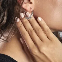 Histoire D'Or Créoles Andeol Rondes Argent Blanc Oxyde De Zirconium -Boucles d'oreilles pendantes Soldes Boutique FAOFBZW1MS model0