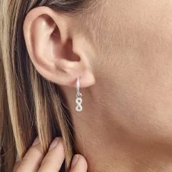 Histoire D'Or Créole Unitaire Ancelin Rondes Argent Blanc Oxyde De Zirconium -Boucles d'oreilles pendantes Soldes Boutique FAOFBZW1OU model0