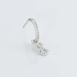 Histoire D'Or Créole Unitaire Ancelin Rondes Argent Blanc Oxyde De Zirconium -Boucles d'oreilles pendantes Soldes Boutique FAOFBZW1OU view2