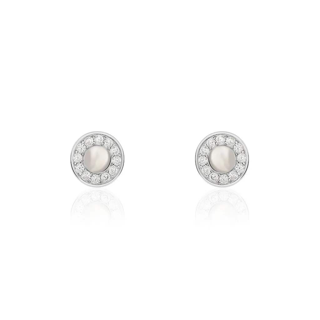 Histoire D'Or Boucles D'oreilles Puces Amory Argent Blanc Oxyde De Zirconium 1 Histoire D'Or Boucles D'oreilles Puces Amory Argent Blanc Oxyde De Zirconium