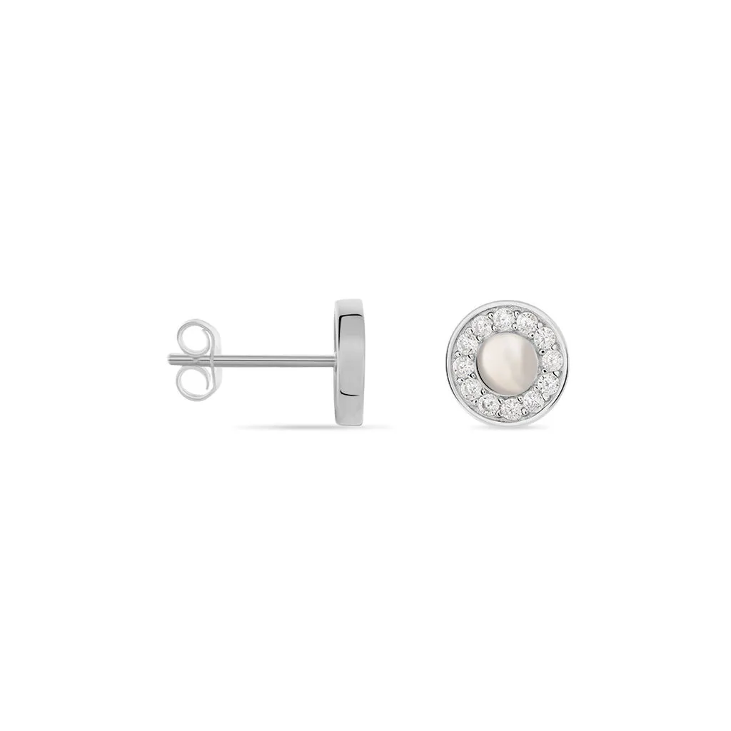 Histoire D'Or Boucles D'oreilles Puces Amory Argent Blanc Oxyde De Zirconium 2 Histoire D'Or Boucles D'oreilles Puces Amory Argent Blanc Oxyde De Zirconium – Image 2