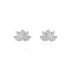 Histoire D'Or Boucles D'oreilles Puces Cassien Argent Blanc Oxyde De Zirconium
