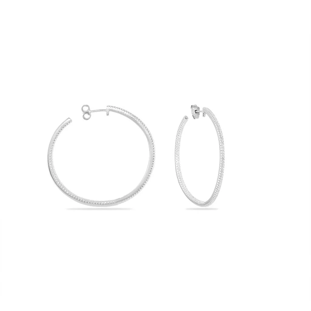 Histoire D'Or Créoles Argent Django Oxydes De Zirconium 2 Histoire D'Or Créoles Argent Django Oxydes De Zirconium – Image 2