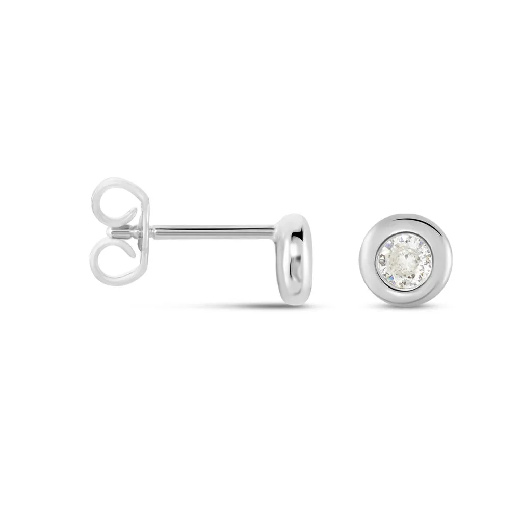 Histoire D'Or Boucles D'oreilles Puces Argent Blanc Laureano Oxydes De Zirconium 2 Histoire D'Or Boucles D'oreilles Puces Argent Blanc Laureano Oxydes De Zirconium – Image 2