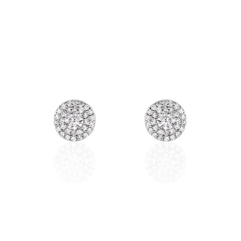 Histoire D'Or Boucles D'oreilles Puces Hildegonde Argent Oxyde De Zirconium 1 Histoire D'Or Boucles D'oreilles Puces Hildegonde Argent Oxyde De Zirconium