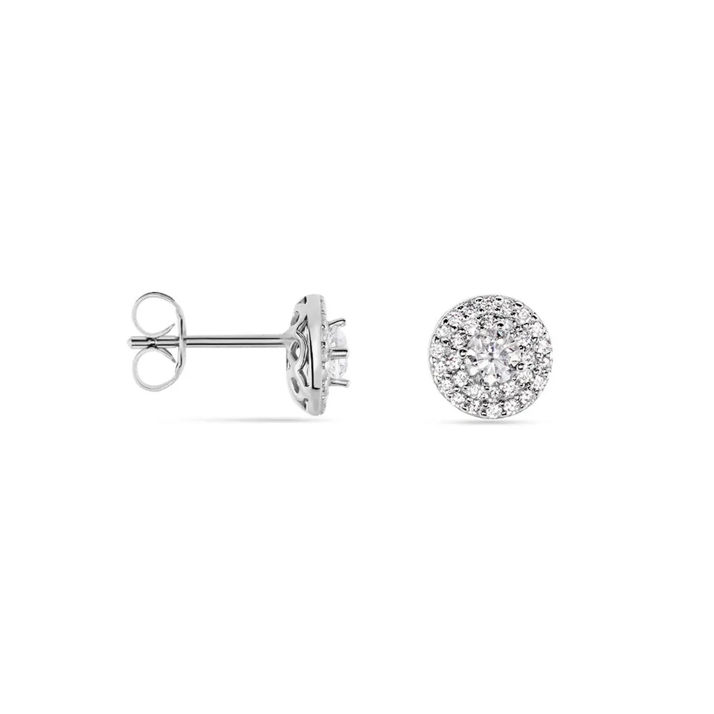 Histoire D'Or Boucles D'oreilles Puces Hildegonde Argent Oxyde De Zirconium 2 Histoire D'Or Boucles D'oreilles Puces Hildegonde Argent Oxyde De Zirconium – Image 2