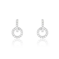 Histoire D'Or Boucles D'oreilles Pendantes Cajetan Argent Oxyde De Zirconium