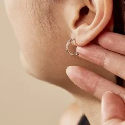 Histoire D'Or Créole Unitaire Argent Blanc Ancelin Oxydes De Zirconium -Boucles d'oreilles pendantes Soldes Boutique FAOFBZW1RK model1