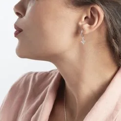 Histoire D'Or Créole Unitaire Argent Blanc Ancelin Oxydes De Zirconium -Boucles d'oreilles pendantes Soldes Boutique FAOFBZW1RO model0