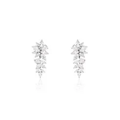 Histoire D'Or Boucles D'oreilles Pendantes Argent Blanc Viktorik Oxyde Zirconium