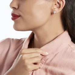 Histoire D'Or Créoles Argent Blanc Sanz Oxyde De Zirconium -Boucles d'oreilles pendantes Soldes Boutique FAOFBZW1S8 model0