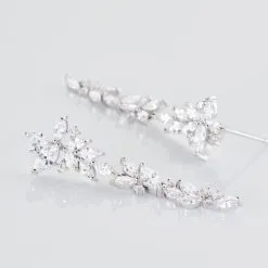 Histoire D'Or Boucles D'oreilles Pendantes Dayan Argent Blanc Oxyde De Zirconium -Boucles d'oreilles pendantes Soldes Boutique FAOFBZW1SF view2