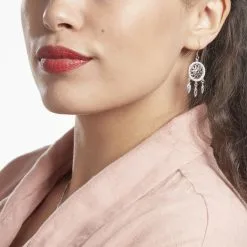 Histoire D'Or Boucles D'oreilles Pendantes Nemetona Argent Blanc Oxyde -Boucles d'oreilles pendantes Soldes Boutique FAOFBZW1SJ model0