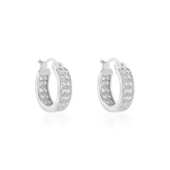 Histoire D'Or Créoles Argent Blanc Menelas Oxydes De Zirconium