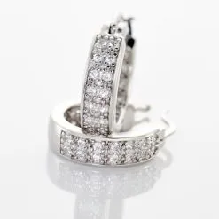 Histoire D'Or Créoles Argent Blanc Menelas Oxydes De Zirconium -Boucles d'oreilles pendantes Soldes Boutique FAOFBZW1SQ view2