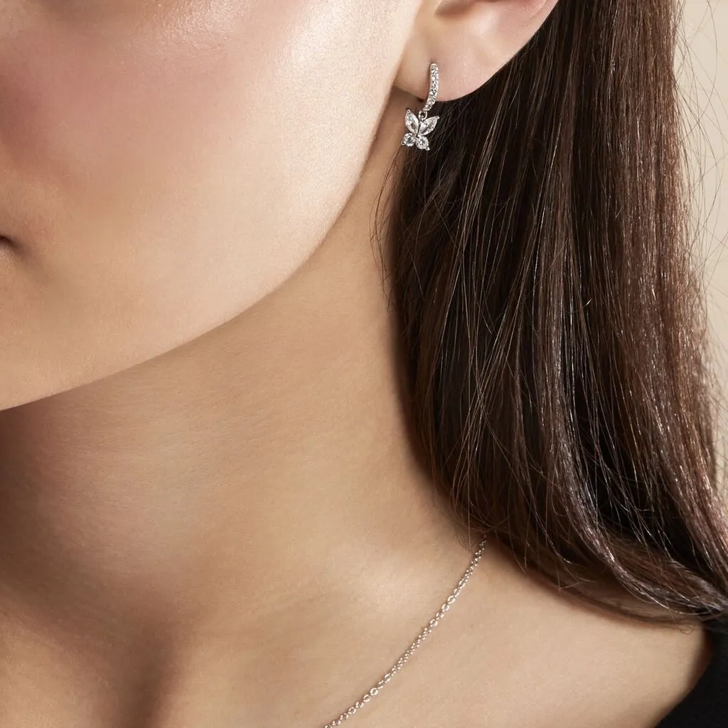 Histoire D'Or Créoles Argent Blanc Karitate Oxydes De Zirconium 3 Histoire D'Or Créoles Argent Blanc Karitate Oxydes De Zirconium – Image 3