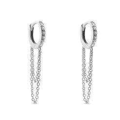 Histoire D'Or Créoles Argent Blanc Ibai Oxydes De Zirconium 5 Histoire D'Or Créoles Argent Blanc Ibai Oxydes De Zirconium -Boucles d'oreilles pendantes Soldes Boutique FAOFBZW1TT view1