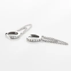 Histoire D'Or Créoles Argent Blanc Ibai Oxydes De Zirconium 6 Histoire D'Or Créoles Argent Blanc Ibai Oxydes De Zirconium -Boucles d'oreilles pendantes Soldes Boutique FAOFBZW1TT view2