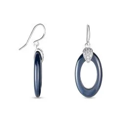 Histoire D'Or Boucles D'oreilles Pendantes Peer Argent Blanc Oxyde De Zirconium -Boucles d'oreilles pendantes Soldes Boutique FAOFBZW1UC view1