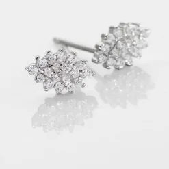 Histoire D'Or Boucles D'oreilles Puces Argent Blanc Hellouin Oxydes De Zirconium -Boucles d'oreilles pendantes Soldes Boutique FAOFBZW1UH view2