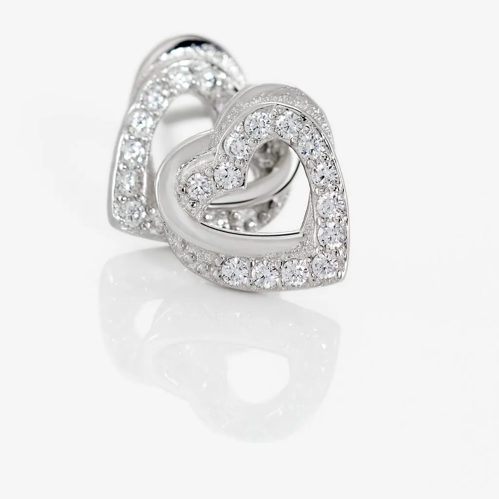 Histoire D'Or Boucles D'oreilles Puces Argent Blanc Centondis Oxydes De Zirconium 3 Histoire D'Or Boucles D'oreilles Puces Argent Blanc Centondis Oxydes De Zirconium – Image 3