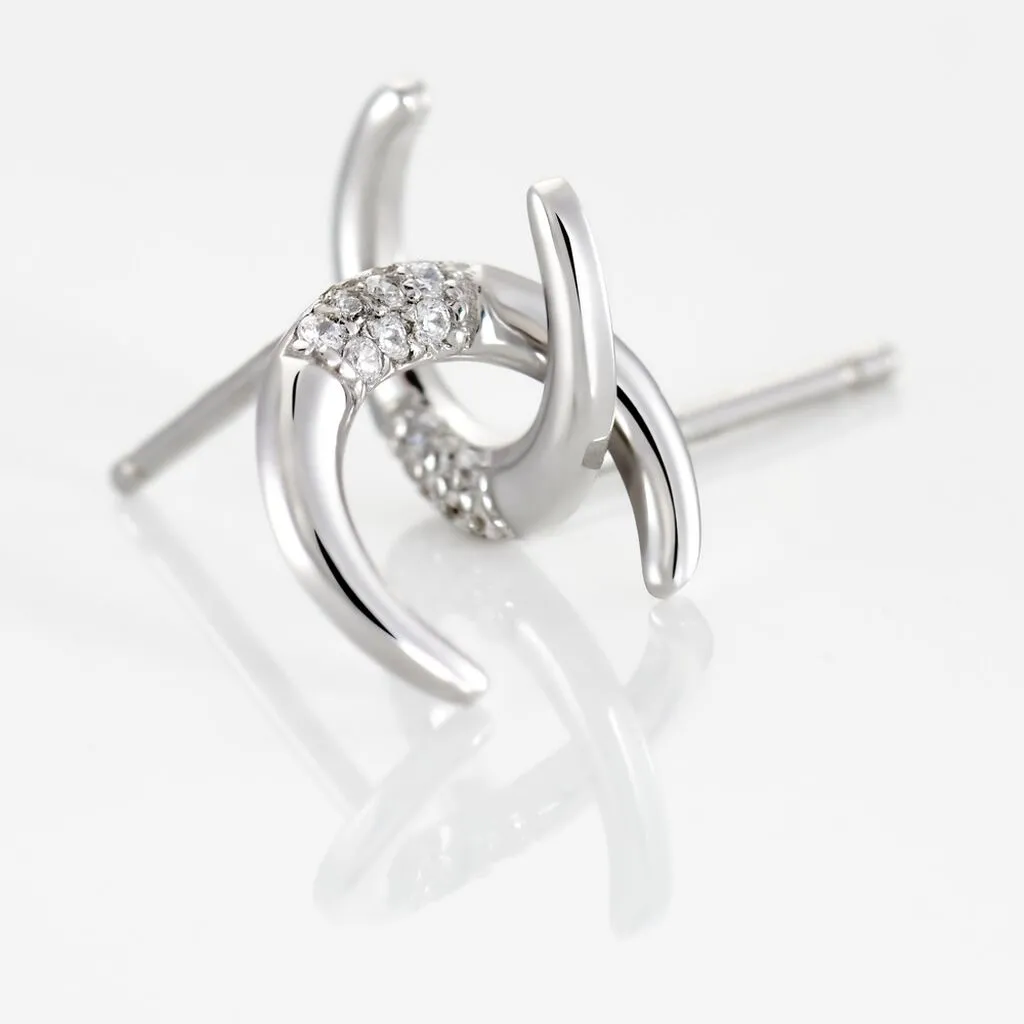 Histoire D'Or Boucles D'oreilles Puces Argent Blanc Athubodua Oxydes De Zirconium 3 Histoire D'Or Boucles D'oreilles Puces Argent Blanc Athubodua Oxydes De Zirconium – Image 3