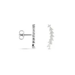 Histoire D'Or Boucles D'oreilles Puces Argent Blanc Rê Oxydes De Zirconium -Boucles d'oreilles pendantes Soldes Boutique FAOFBZW1UX view1