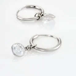 Histoire D'Or Créoles Argent Blanc Lehunnus Oxyde De Zirconium -Boucles d'oreilles pendantes Soldes Boutique FAOFBZW1UZ view2