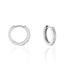 Histoire D'Or Créoles Jussi Argent Blanc Oxyde De Zirconium