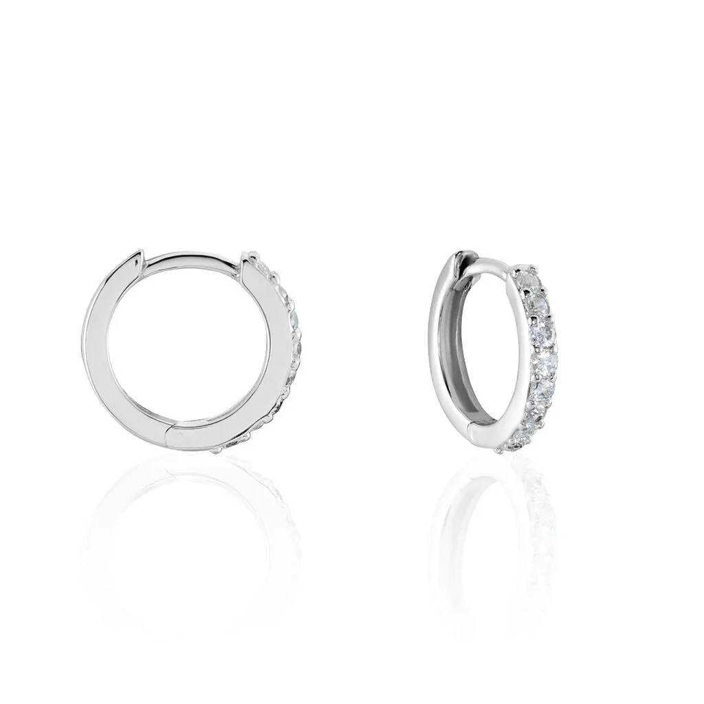 Histoire D'Or Créoles Jussi Argent Blanc Oxyde De Zirconium 1 Histoire D'Or Créoles Jussi Argent Blanc Oxyde De Zirconium