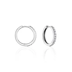 Histoire D'Or Créoles Justy Argent Blanc Oxyde De Zirconium