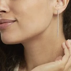 Histoire D'Or Boucles D'oreilles Pendantes Lou-anne Argent Blanc Oxyde De Zirconium -Boucles d'oreilles pendantes Soldes Boutique FAOFBZW1VB model0