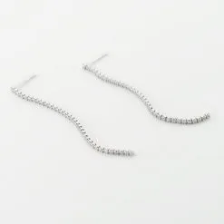 Histoire D'Or Boucles D'oreilles Pendantes Lou-anne Argent Blanc Oxyde De Zirconium -Boucles d'oreilles pendantes Soldes Boutique FAOFBZW1VB view2