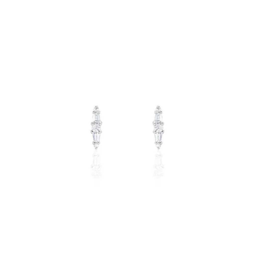 Histoire D'Or Boucles D'oreilles Puces Adriaan Argent Blanc Oxyde De Zirconium 1 Histoire D'Or Boucles D'oreilles Puces Adriaan Argent Blanc Oxyde De Zirconium