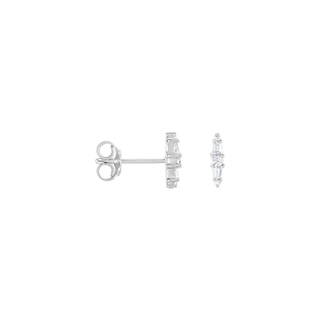 Histoire D'Or Boucles D'oreilles Puces Adriaan Argent Blanc Oxyde De Zirconium 2 Histoire D'Or Boucles D'oreilles Puces Adriaan Argent Blanc Oxyde De Zirconium – Image 2