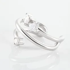 Histoire D'Or Bague D'hélix Unitaire Amada Argent Blanc Oxyde De Zirconium -Boucles d'oreilles pendantes Soldes Boutique FAOFBZW1WC view2