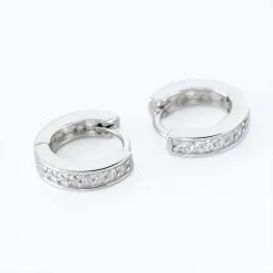 Histoire D'Or Créoles Alexa Argent Blanc Oxyde De Zirconium -Boucles d'oreilles pendantes Soldes Boutique FAOFBZW1WG view2